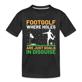 Footgolf Joueur Foot Golf Jouer Footgolfers Foot - T-shirt bio Premium Enfant - noir - Devant