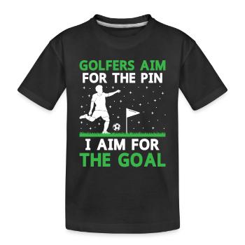 Footgolf Joueur Foot Golf Jouer Footgolfers Foot - T-shirt bio Premium Enfant - noir - Devant