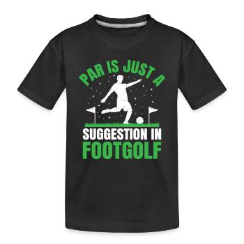 Footgolf Joueur Foot Golf Jouer Footgolfers Foot - T-shirt bio Premium Enfant - noir - Devant