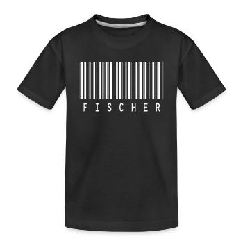 Famille de noms de famille de codes-barres Fischer - T-shirt bio Premium Enfant - noir - Devant