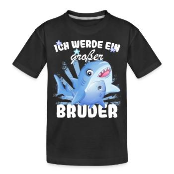 Annonce de la prochaine génération | Je vais être un grand frère en 2025 - T-shirt bio Premium Enfant - noir - Devant