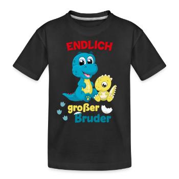Annonce de la prochaine génération | Je vais être un grand frère en 2025 - T-shirt bio Premium Enfant - noir - Devant