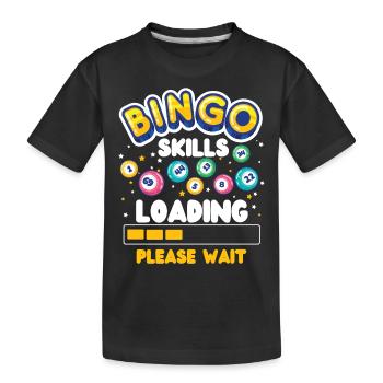 Bingo Player Bingo Skills Loading - Kids' Premium Organic T-Shirt - black - Front