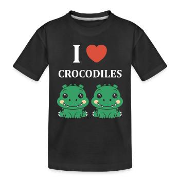 Humour Crocodile - T-shirt bio Premium Enfant - noir - Devant