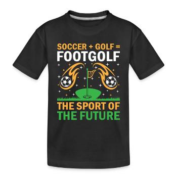 Footgolf Joueur Foot Golf Jouer Footgolfers Foot - T-shirt bio Premium Enfant - noir - Devant