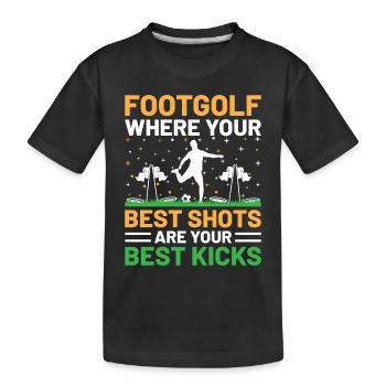 Footgolf Joueur Foot Golf Jouer Footgolfers Foot - T-shirt bio Premium Enfant - noir - Devant