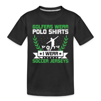 Joueur de footgolf Foot Golf Jouer Footgolfers Foot - T-shirt bio Premium Enfant - noir - Devant