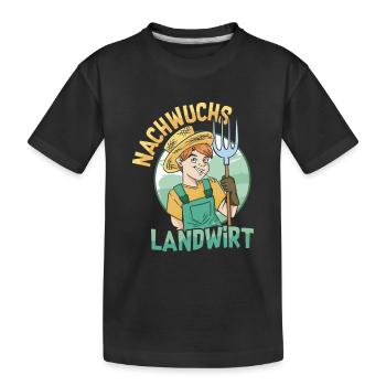 Jeune agriculteur agriculteur - T-shirt bio Premium Enfant - noir - Devant
