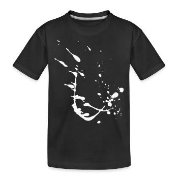 Éclaboussure de peinture - Éclaboussure / Teinture - Abstrait - T-shirt bio Premium Enfant - noir - Devant
