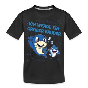 Annoncer la progéniture | Je serai un grand frère en 2025 - T-shirt bio Premium Enfant - noir - Devant