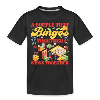 Bingo Player Couple Girlfriend - Kinder Premium Bio T-Shirt - Schwarz - Vorne