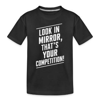 Spieglein Spieglein Motivationsspruch - Kinder Premium Bio T-Shirt - Schwarz - Vorne