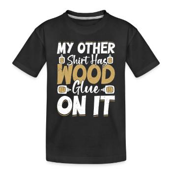 Armoire de menuisier - Colle à bois et fierté - T-shirt bio Premium Enfant - noir - Devant