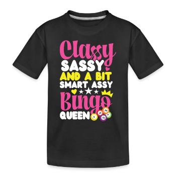 Bingo Player Classy Sassy And A - Kids' Premium Organic T-Shirt - black - Front