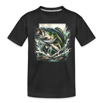Poisson bar - T-shirt bio Premium Enfant - noir - Devant