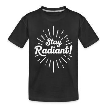 Rester radieux Positivité Motivation - T-shirt bio Premium Enfant - noir - Devant