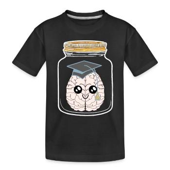 Inteligenz Mason Jar Students Studied Geek - Kids' Premium Organic T-Shirt - black - Front
