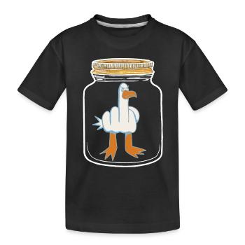 Möwe Urlaubs Grüße Tourist Flaschenpost - Kinder Premium Bio T-Shirt - Schwarz - Vorne