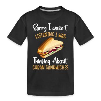 Cuban Sandwich Erdnussbutter Für Männer Und Frauen - Kinder Premium Bio T-Shirt - Schwarz - Vorne
