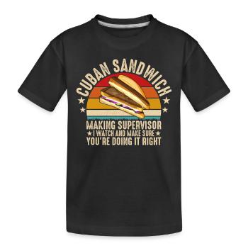 Découvrez le monde de la maîtrise du sandwich - T-shirt bio Premium Enfant - noir - Devant