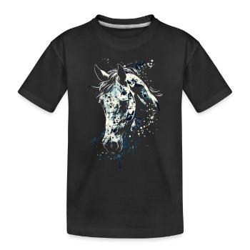 Rider Horse Girl - Western Riding Dressage Rider - Kids' Premium Organic T-Shirt - black - Front