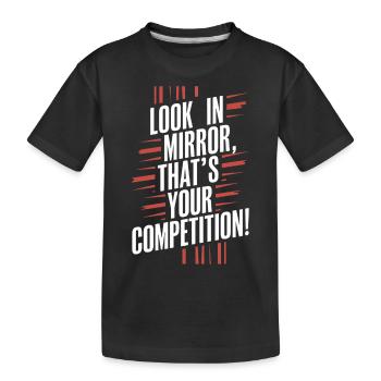 Miroir Miroir Message de motivation - T-shirt bio Premium Enfant - noir - Devant