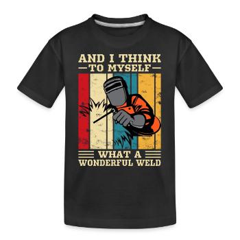 Schweißen Schweißer - Kinder Premium Bio T-Shirt - Schwarz - Vorne