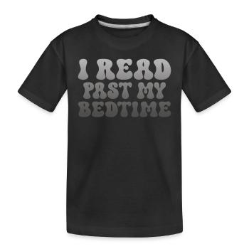Bibliothek Buchliebhaber Lesender Bücherwurm - Kinder Premium Bio T-Shirt - Schwarz - Vorne