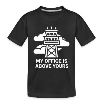 Contrôleur de la circulation aérienne Aircraft Flight Service - T-shirt bio Premium Enfant - noir - Devant