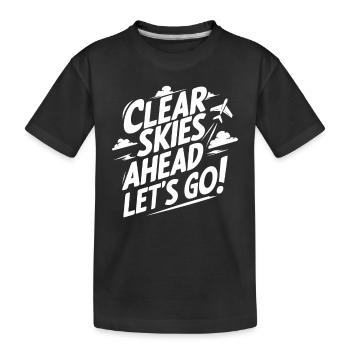 Air Traffic Controller Aircraft Flight Service - Kids' Premium Organic T-Shirt - black - Front