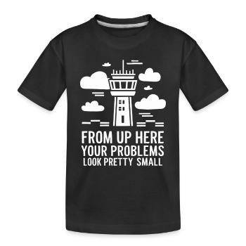 Air Traffic Controller Aircraft Flight Service - Kids' Premium Organic T-Shirt - black - Front