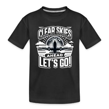 Contrôleur de la circulation aérienne Aircraft Flight Service - T-shirt bio Premium Enfant - noir - Devant