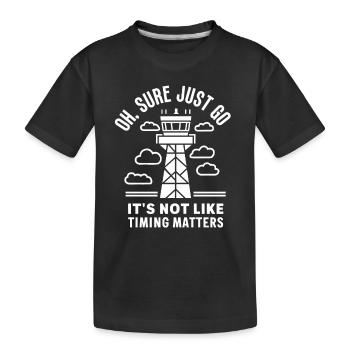 Contrôleur de la circulation aérienne Aircraft Flight Service - T-shirt bio Premium Enfant - noir - Devant