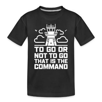 Contrôleur de la circulation aérienne Aircraft Flight Service - T-shirt bio Premium Enfant - noir - Devant