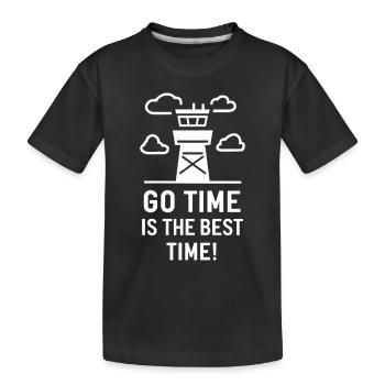 Contrôleur de la circulation aérienne Aircraft Flight Service - T-shirt bio Premium Enfant - noir - Devant