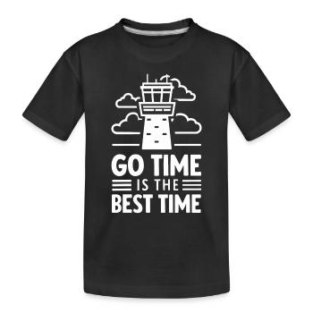 Contrôleur de la circulation aérienne Service de vol d’aéronef - T-shirt bio Premium Enfant - noir - Devant