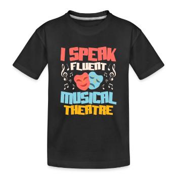Je parle couramment Comédie musicale Théâtre Chant - T-shirt bio Premium Enfant - noir - Devant