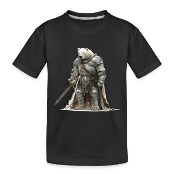Ours Polaire Chevalier Moyen Âge - T-shirt bio Premium Enfant - noir - Devant