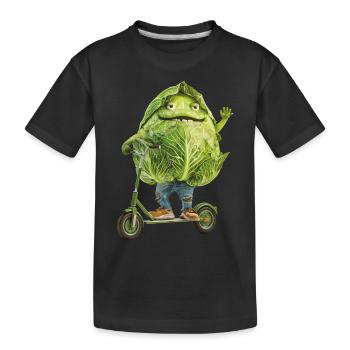 Kohl Scooter - Kinder Premium Bio T-Shirt - Schwarz - Vorne