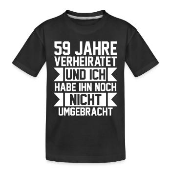 Mariage Mariage de marée 59 ans de mariage - T-shirt bio Premium Enfant - noir - Devant