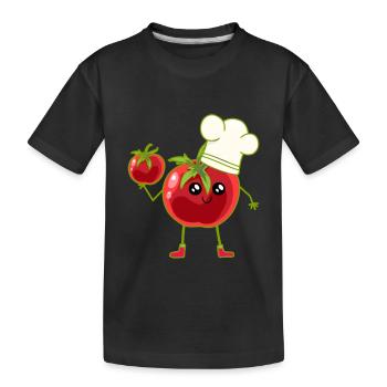 Tomate, Tomate, Cuisiner, Cuisiner, Cuisiner - T-shirt bio Premium Enfant - noir - Devant