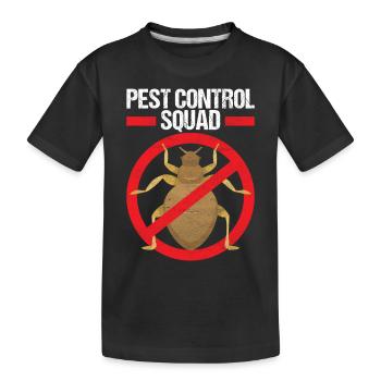 Pest Control Exterminator - Kids' Premium Organic T-Shirt - black - Front