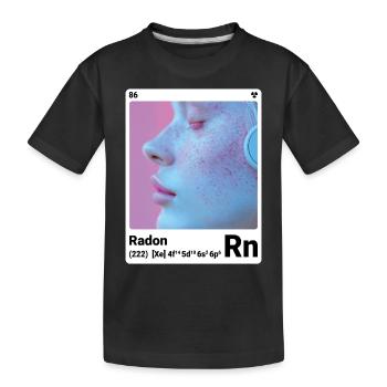 AI am Radon (wt) mode périodique style nerd - T-shirt bio Premium Enfant - noir - Devant