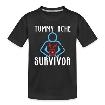 Survivant de la douleur abdominale fort et courageux - T-shirt bio Premium Enfant - noir - Devant