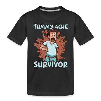 Survivant de la douleur abdominale fort et courageux - T-shirt bio Premium Enfant - noir - Devant
