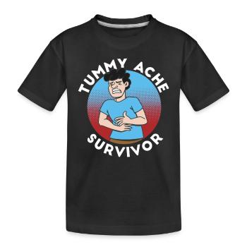 Survivant de la douleur abdominale fort et courageux - T-shirt bio Premium Enfant - noir - Devant