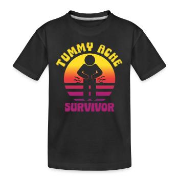 Survivant de la douleur abdominale fort et courageux - T-shirt bio Premium Enfant - noir - Devant