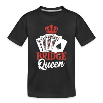 Cadeau de jeu de cartes de bridge - T-shirt bio Premium Enfant - noir - Devant