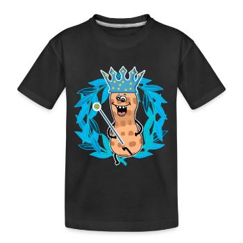 King Peanut Peanuts Nut Prince Royal - Kids' Premium Organic T-Shirt - black - Front