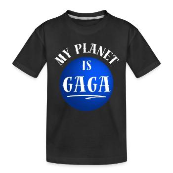 Ma planète est Gaga Ball Dodgeball Hexagon Pit - T-shirt bio Premium Enfant - noir - Devant
